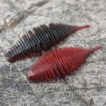 소프트 고무 웜 루어 실리콘 미끼 낚시용 인공 65mm 3.5g 2 개/로트, 03 2pcs  black_01 3.5g  small