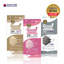 굿매너 대형 KF94 연예인 컬러마스크 30매 (5매입), 굿매너/KF94/대형/베이지/30매(5매입x6개)
