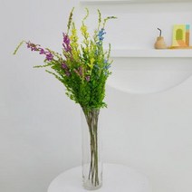 이너스 조화 설유화 싸리꽃 가지 1P, 색상:블루, 블루