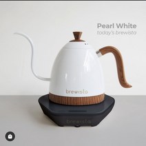 브리스타 가정용 전기포트 드립주전자 커피포트, 진주백 0.6L