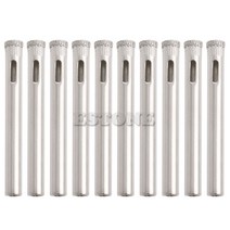 새로운 10pcs 6mm 다이아몬드 코팅 코어 드릴 비트 홀 톱 유리 타일 세라믹 대리석, 은