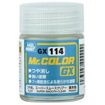 군제 락카 도료 GX114 슈퍼 스무스 클리어 무광 마감재 코팅 마감제 18ml
