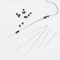 나사산공구 드릴비트 나사선 나사산가공 실란트 jhnby 30pcs 스테인레스 스틸 구슬 바늘 스레딩 문자열 tambourjewelry 팔찌 목걸이 도구 핀 diy 만들기, 0.7x120mm