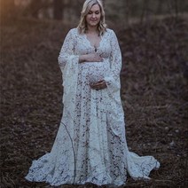 2020 boho 스타일 레이스 출산 드레스 사진 출산 사진 복장 맥시 가운 임신 여성 레이스 롱 드레스