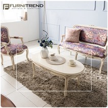 퍼니트랜드엔틱 브레드빈티지W 거실테이블 소파테이블, 단품