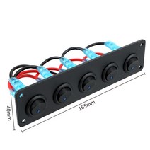 4 gang car switch panel control switch panel for car 해양 rv caravan led 라이트 자동차 로커 스위치 자동 교체 부품, b 블루 타입