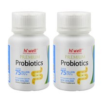 hi well Premium Probiotics 하이웰 뉴질랜드 프리미엄 프로바이오틱스 유산균 750억 60정 2팩