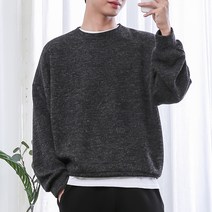 [오버나인] 남자 데일리 오버핏 니트 맨투맨