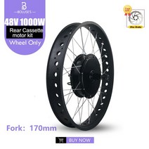 전기 자전거 변환 키트 1000w 후방 카세트 48v 휠 허브 모터 지방 타이어 20, 48v1000w 휠, 이십
