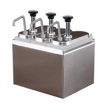 소스 펌프 디스펜서 카페 시럽통 드레싱 오일 공급기, 2L 소스 펌프 디스펜서 3헤드