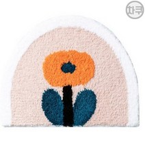 차쿠 반달 반원 발매트 플라워 샤워 화장실 러그 감성, 디자인 7_40CMX60CM