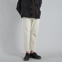 디벨로 남성용 데일리 베이직 9부 테이퍼드 화이트진