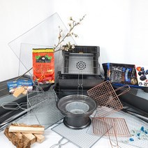 바베큐 그릴모음전 숯불향 화로대 캠핑용품 그릴 대 중 소 특대 왕대 숯 1KG 3KG, 선택5.드럼바베큐중