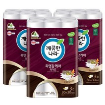 [깨끗한나라] 촉앤감케어 와이드 30m 30롤x3팩, 단품