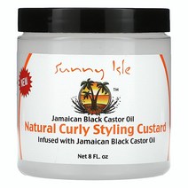 Sunny Isle 자메이카 블랙캐스터오일 컬리 스타일링 커스터드 236ml 2개