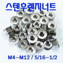 동광볼트 스텐후렌치너트/스텐샹크너트/스텐근각너트 스텐후렌지너트 M12(2개)
