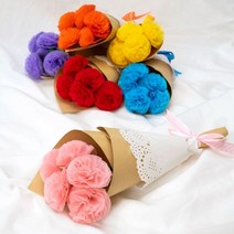 미니 종이 꽃다발 만들기 DIY 키트, 블루