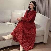 ZENCY 젠시 롤랑 리본스카프 쉬폰원피스