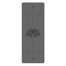 로터스 PU 요가 매트 18368cm 5mm 운동 체육관 홈 필라테스 체조 매트에 두꺼운 미끄럼, grey follower