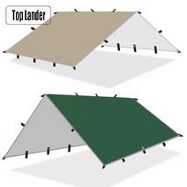 렉타타프 그늘막 캠핑 타프 차량용diy 19 hanging points tent tarp screen 생존 태양 보호소 그늘 캐노피 야외 배낭 방수 캠핑 천막 차양