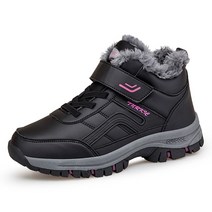 스노우보드 부츠 기모안감 보드화 Waterproof Winter Boots for Men Plush Warm Women Snow Work Hiking Shoes Non-slip S, [02] 36, [06] Black red-1