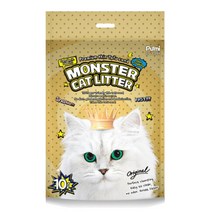 푸르미 몬스터 극세입자 오리지날 10L x 4개 고양이두부모래 고양이모래