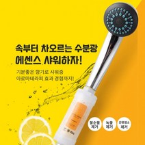 비타케어 샤워기필터 녹물제거 아토피개선 연수효과 불순물제거 잔류염소제거 에센스샤워, 그레이프룻향