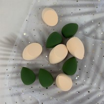 틴트 쿠션퍼프 립스틱 뷰티 에그 메이크업 블렌더 스폰지 파운데이션 파우더 여성 액세서리 10 개, 5.07