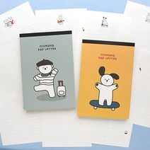 핑크풋 꼬망프렌즈 패드 편지지 편선지, 단품