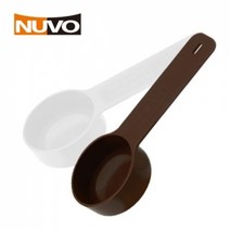 누보 계량스푼 10g 화이트/ 브라운 11cm, 화이트, 1개