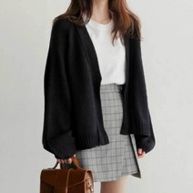 여자 니트 가디건 루즈핏 데일리 패션 캐주얼 코디