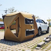 NEW 원터치 쉘터 차박 도킹텐트 캠핑용품 쏘렌토 싼타페 카니발 차박텐트 SUV, 화사플러스세트