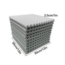 차량방음 10pack 삼각형 음향 폼 패널 스튜디오 방음 패딩 폼 30x30cm 흡음면, 회색