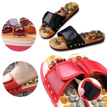 별도표기 제이킨 천연 자갈 아이린 건강 지압슬리퍼, 235mm240mm(레드)(마노석)