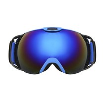 방풍 스키 다기능 눈 청소년을 위한 UV 안경 스노우 스포츠 스노모빌 스케이팅 스노보드, 185x105x30mm, TPU 스폰지, 블루 프레임