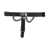 레그프레스 파워 멀티랙 레그컬 Fashion PU Leather with Dangle Heart Shape Decor Leg Clips Women Thigh, 02 Love lock