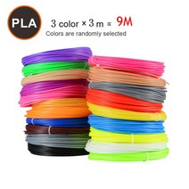 쓰리디펜 3d 스팀펜 pen 당그니 펜 용 pcl 필라멘트 필라멘트 직경 1.75mm 100m 프린터 용 플라스틱 필라멘트 어린이용 리필 88, 플라 9m 3color