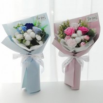 [Rucy] 비누꽃다발 발렌타인데이 화이트데이 선물 꽃 비누 답례, 주문확인후 3일후 발송 (대량주문은 5일)_블루_사랑