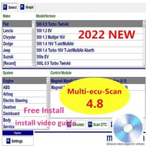 차량진단기기 2022 피아트 커넥터 멀티 Ecu 스캔 4.8 레지스터 용 핫 자동 수리 소프트웨어 ELM327 과 함께, 02 4.8 R1 send CD