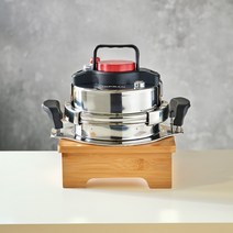 5분 누룽지 가마솥 통3중 스텐 압력 밥솥 5중안전장치 손잡이형 + 나무세트 1.4L, 1.4L 압력솥 + 나무세트
