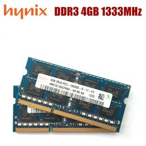노트북 램 RAM hynix 칩셋 4gb 2rx8 10600s pc3 ddr3 1333mhz 4gb 메모리 모듈 sodimm ram, 4G PC3 1333MHz X2pcs