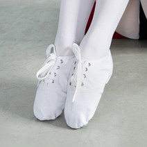 발레토슈즈 성인 취미Women Dancing Boot Shoes Low Heel Soft Sole Canvas Lace Up Ballet Dance Slippers, 05 38, 06 F