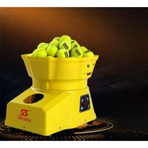 테니스연습기 연습 트레이너 트레이닝 훈련용품 테니스훈련용품 볼머신 서브, 밝은 노랑