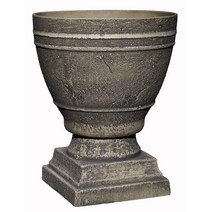 스파르탄 화분 캐스트 콘크리트 높이 37.5 x 지름 30.5 cm14.75 12 인치 USA 미국, Ivory Ash