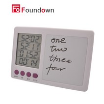 디지털 주방 타이머 대형 LCD 4채널 디지털 타이머 주방 타이머 카운트다운 타이머 태블릿 kt002흰색 버튼, 하얀색, 1개