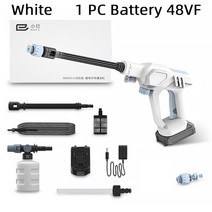 고압 세차 45Bar 350W 물 스프레이 건 고압 클리너 자동차 세탁기 마키타 18V 배터리 사용 무선 세척기, 01 White 1 Battery