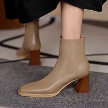 밍브띠 스퀘어 펌프스 힐 앵클부츠