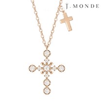 14K 18K 크로스웨이 큐빅 십자가 심플 미니 유닛 목걸이 20대 여자 데일리 심플 포인트