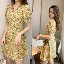 여성 반팔 봄 여름 가운 외출 나들이 등원 랩원피스