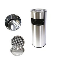 키친프리 스텐 쓰레기통 재떨이 휴지통, 3. [중] 실버